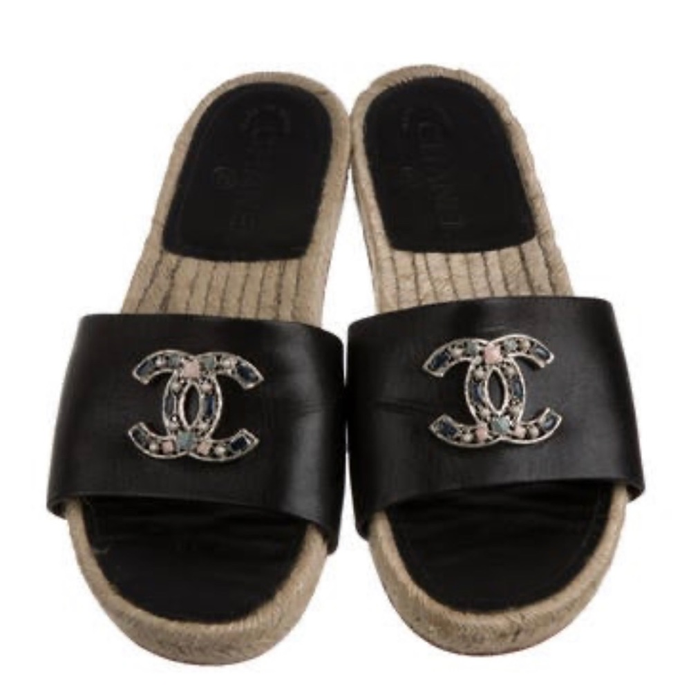 Chanel black Espadrilles 38